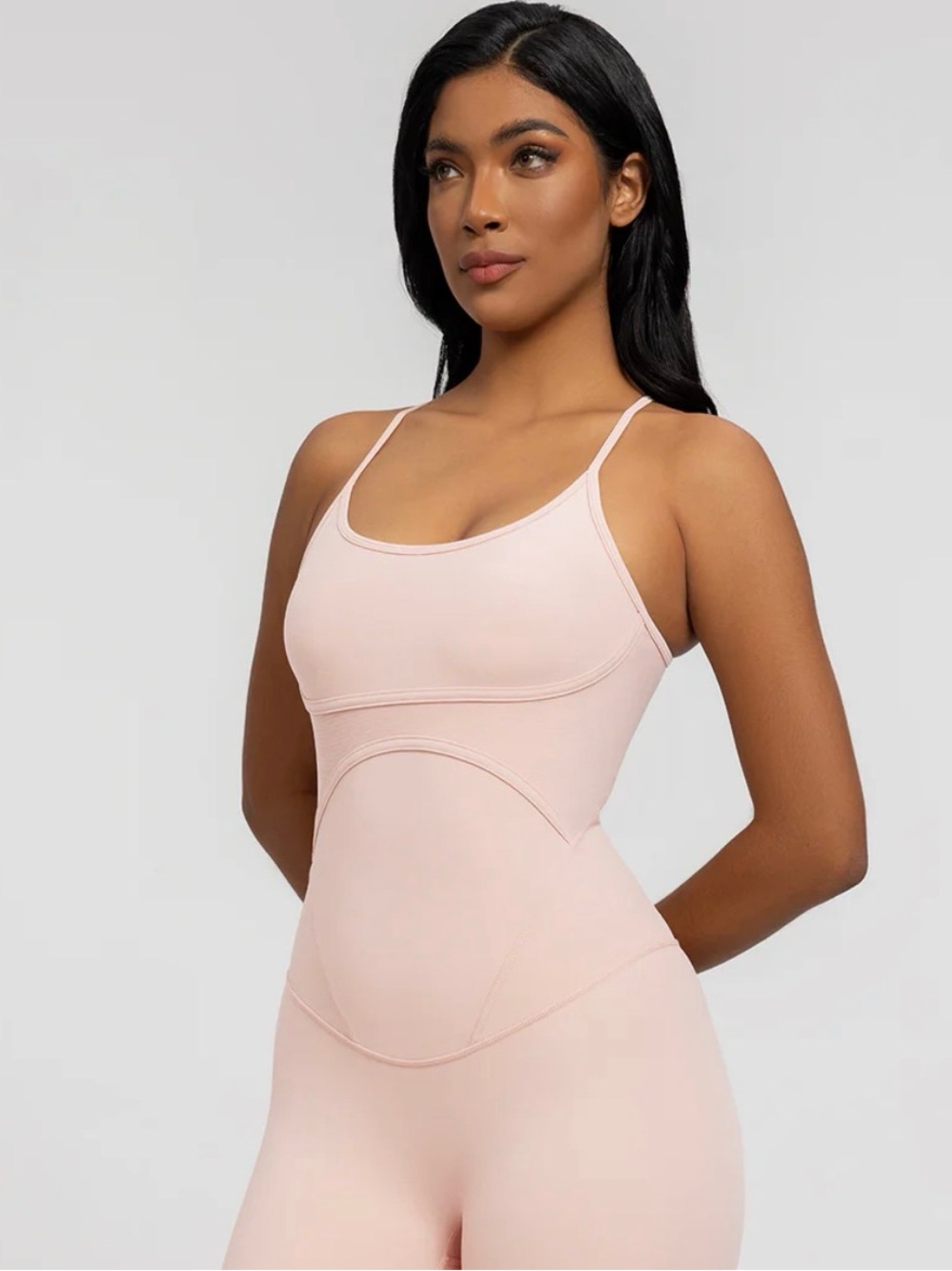BetterMe Seamless Scoop-Back one piece Jumpsuit Blush NWT Medium